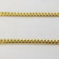 ladies 14k Yellow Gold Necklace Chain Women Cuban link  4mm 18" Box Lock Real