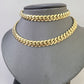 Real SOLID 14k Yellow Gold 9mm Miami Cuban Link Chain Necklace 20" 22" 24" 26"