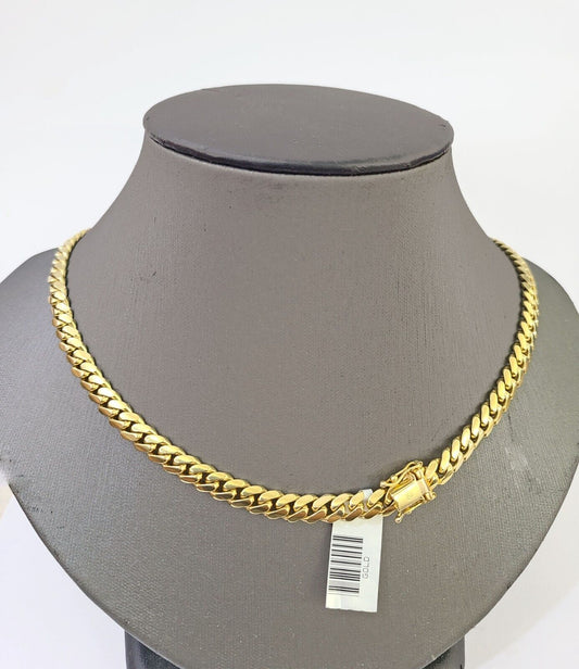 14k Gold Miami Cuban Link Chain Necklace 6mm 26" Box Lock REAL 14kt Yellow Gold