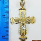 Real 10k Yellow Gold 2 Inch Jesus Charm/Pendant with Diamond Cuts for Men/Women