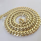 Real SOLID 14k Yellow Gold 9mm Miami Cuban Link Chain Necklace 20" 22" 24" 26"