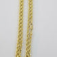 Real 14KT SOLID Yellow Gold 4mm Rope Chain Diamond Cut 24" Inches Lobster Lock