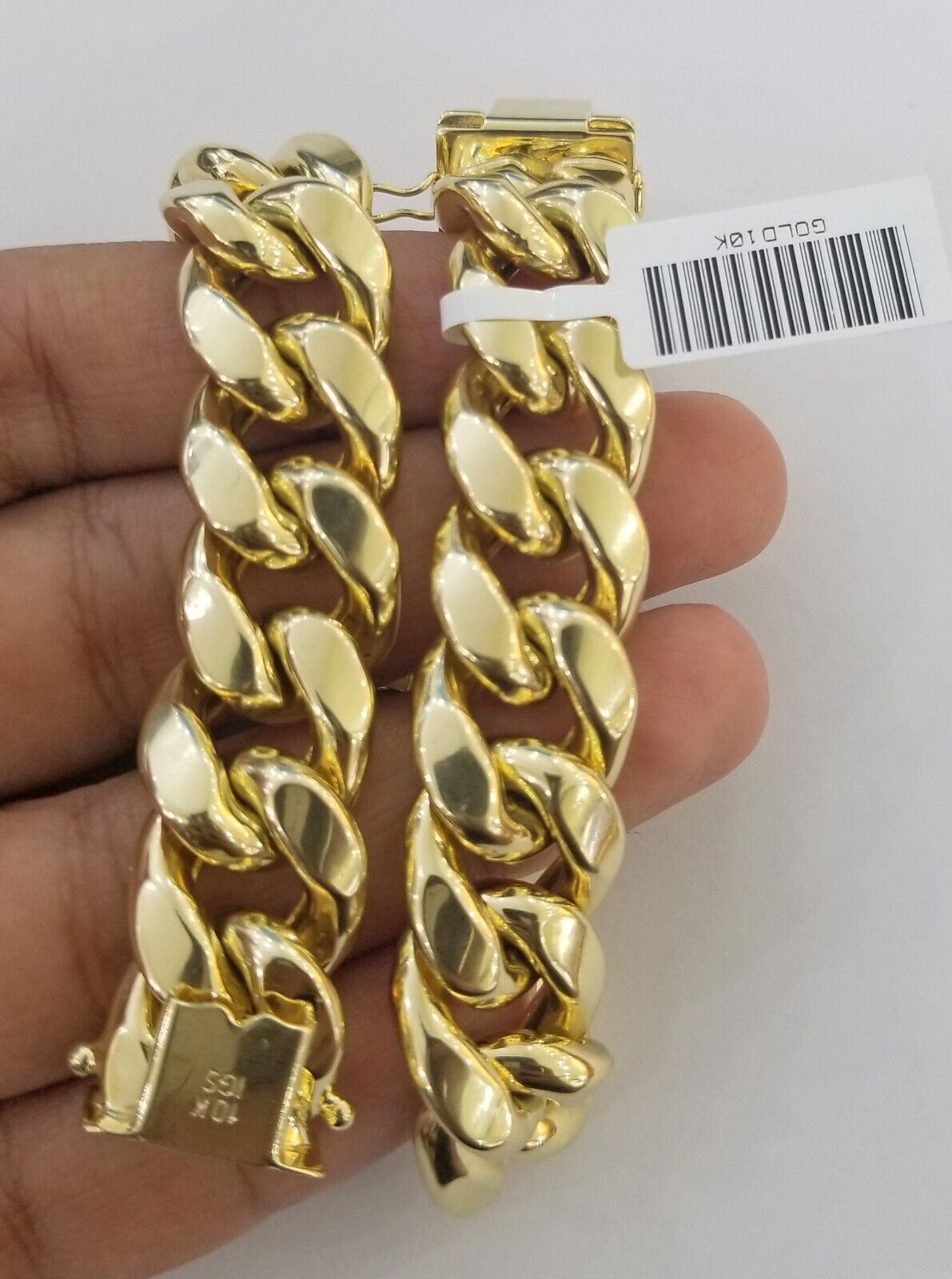 10K Yellow Gold Bracelet 15mm Miami Cuban Link 8.5" Real 10kt Gold Thick mens