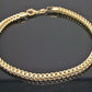 10k Yellow Gold Franco Bracelet 4mm 8" Inch Men Women Rope Cuban Link Real gold