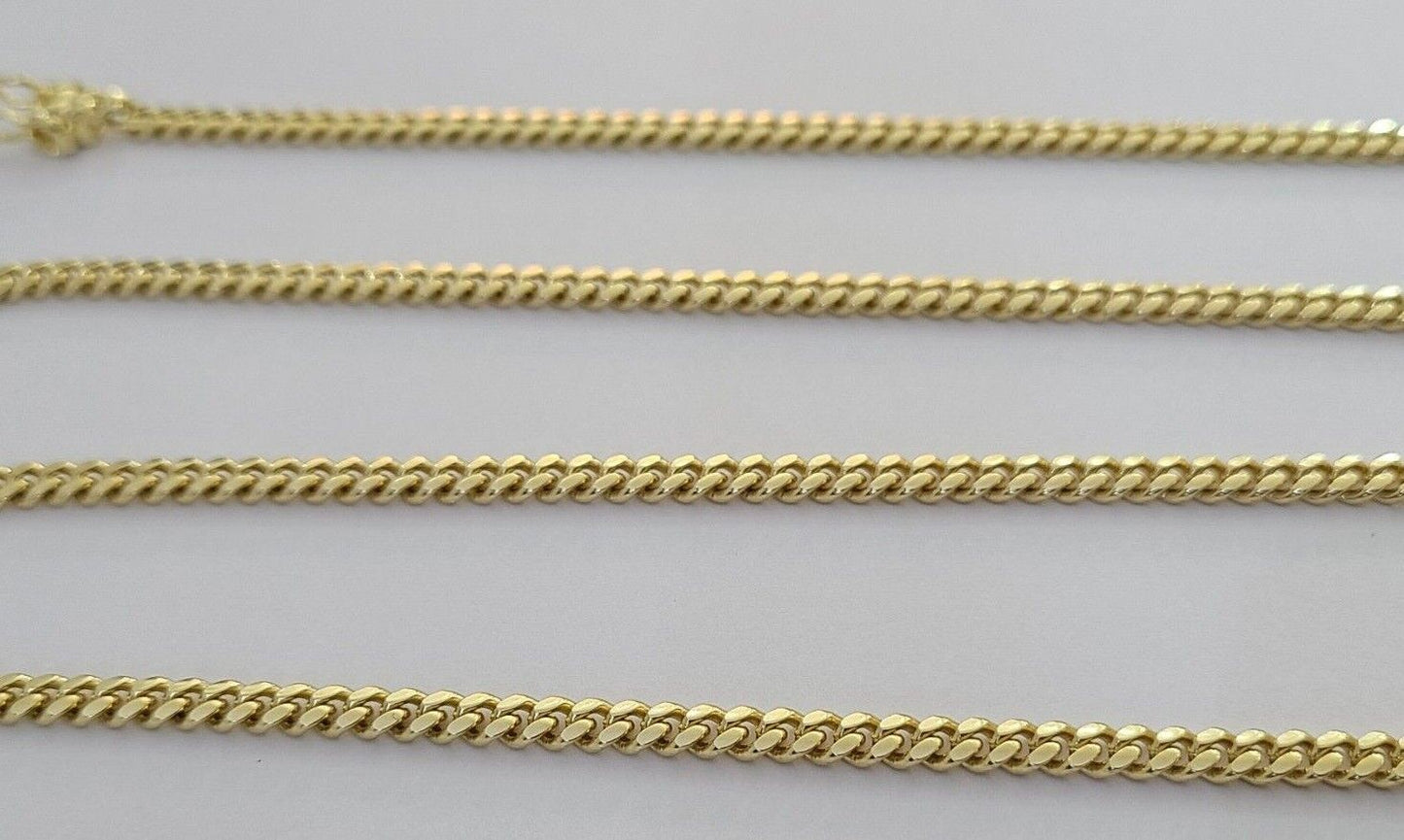 14k Yellow Gold 4mm Miami Cuban Link Chain Necklace 20"-28" Inch Real Solid