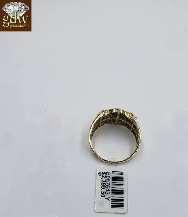 Mens REAL 10k Yellow Gold 1/3CT Natural Diamond Ring  Band SIZE 10 Casual Pinky