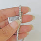 14k White Gold Tennis Bracelet Lab Created Diamond 2.99Ct Box Clasp Real Women