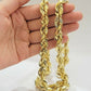 10k 14mm Solid Yellow Gold Rope Chain Necklace 28" Inch Mens Thick & Heavy Shiny