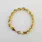 Solid Real 10K Yellow Gold Rope Bracelet 8" Inch 7mm 10kt Real gold men women