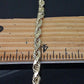 REAL 10k Rope Chain 4mm 22" Necklace Yellow Gold Diamond Cut Men Women