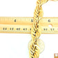 Real 10k Gold Rope Chain Necklace 24 Inch 15mm lobster Lock Men's Authentic 10kt