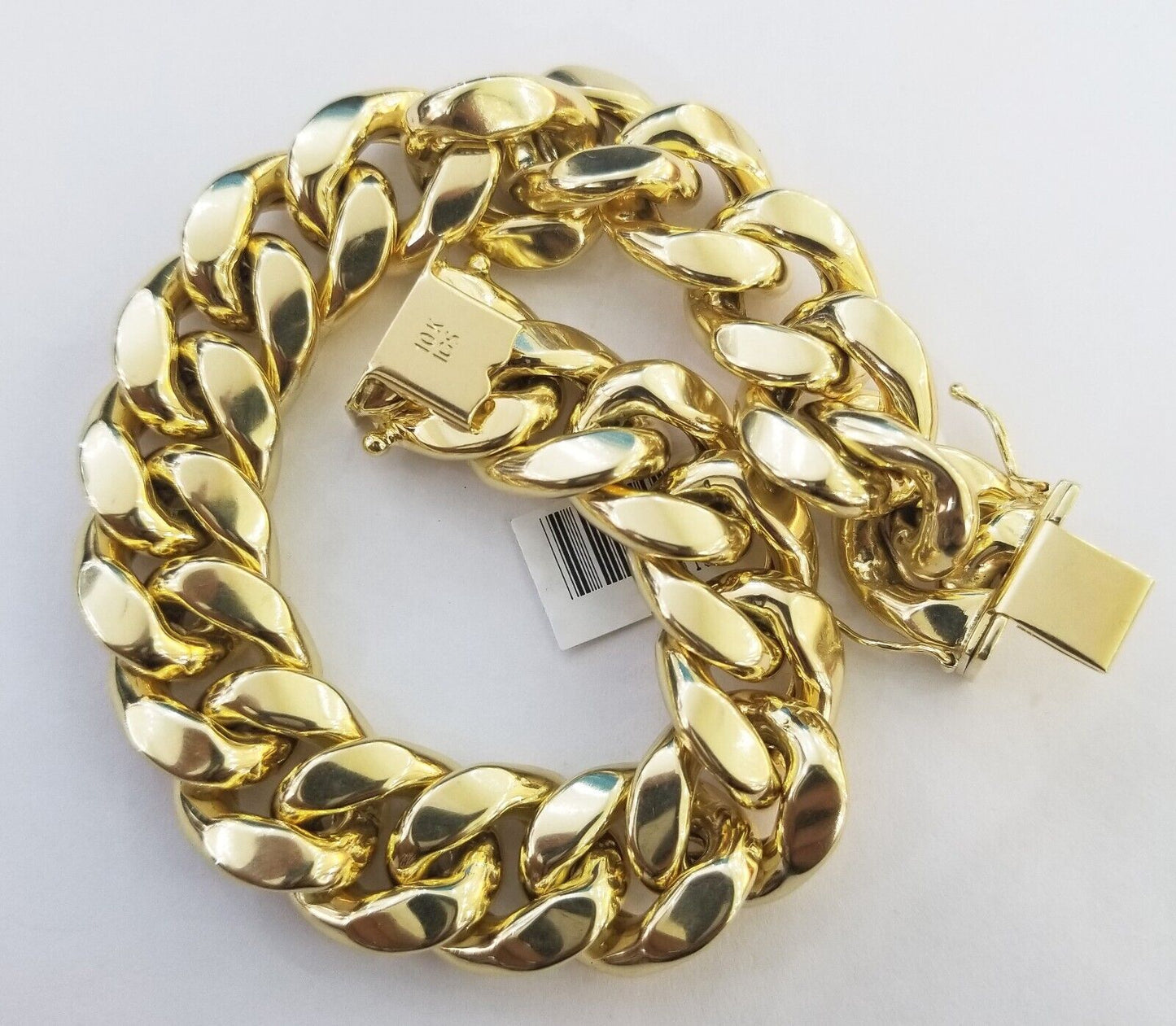 10K Yellow Gold Bracelet 15mm Miami Cuban Link 8.5" Real 10kt Gold Thick mens