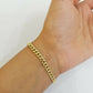 10k Yellow Gold Miami Cuban Bracelet 8inch 5mm lobster lock men women hand chain