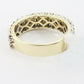 Mens Band 10k Yellow Gold Genuine Diamonds 0.75 CT Ring SIZE 10 Three Row D.REAL