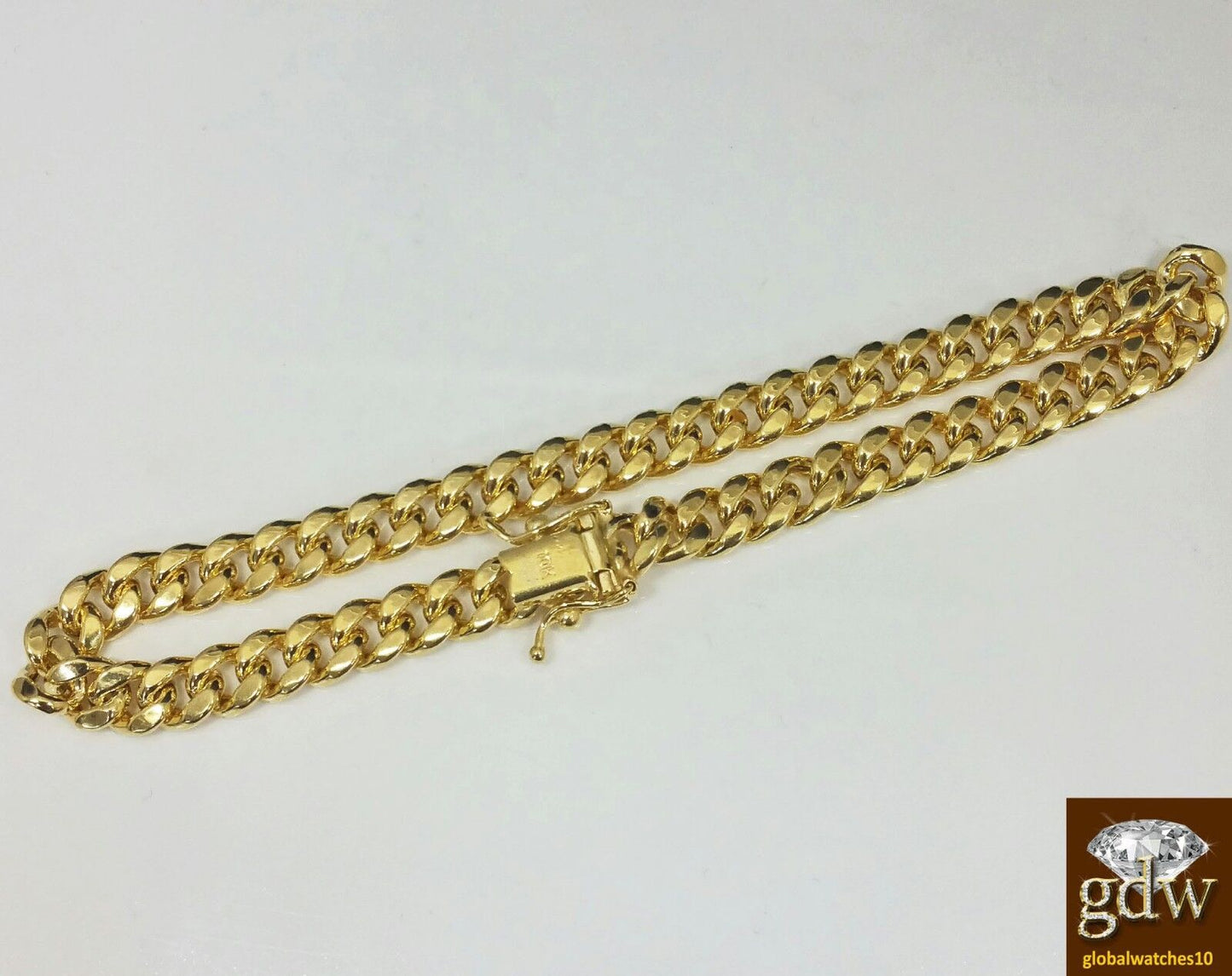 Real 10k Yellow Gold Miami Cuban Bracelet 6mm 7.5" Box Lock Strong Unisex