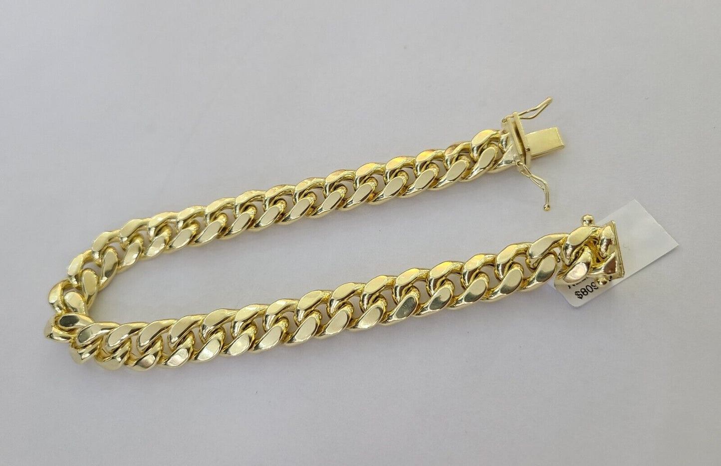 14K Yellow Gold Miami Cuban Bracelet 8.5" Inch 11mm Box Clasp Link Real 14Kt