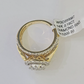 Real 14k Yellow Gold Diamond Ladies Ring Women Engagement Wedding