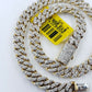 Miami Cuban Link Diamond 10k Bracelet Link Yellow Gold  Box Clasp seven .five "