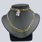 Solid 10k Yellow Gold Figaro Link Chain 7mm 22" Heavy Necklace Men Women REAL