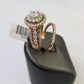 REAL 14k Rose Gold Diamond Ladies Ring Round Shape Women Engagement Wedding
