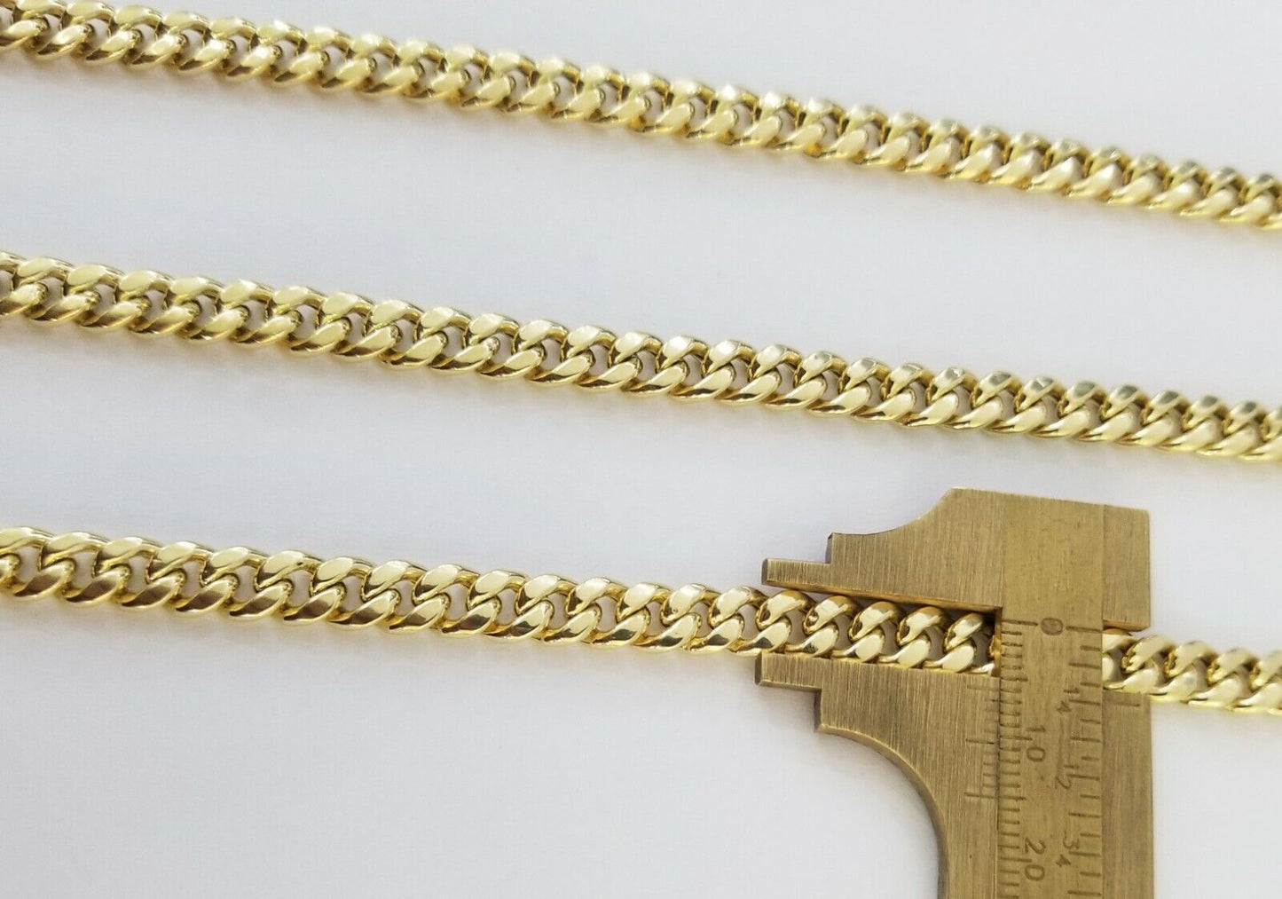 14k Gold Miami Cuban Link Chain Necklace 6mm 20" box Lock REAL 14kt Yellow Gold