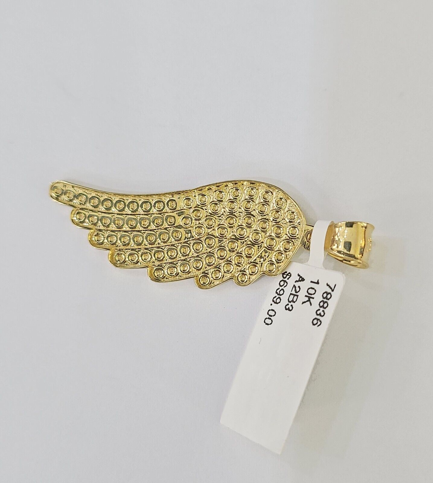 10k Yellow Gold Miami Cuban Chain & Wings Charm  Pendent SET 3mm 22 Inches