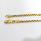 Real 18k Solid Yellow Gold Rope Chain 2mm Diamond Cut 20" Inches Lobster Lock
