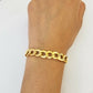 10k Yellow Gold Cuban Link Bracelet 10mm Link 8 inch  Real gold hand chain 10kt
