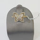 Real 10k Yellow Gold Diamond Ladies Ring Butterfly Women Engagement Wedding