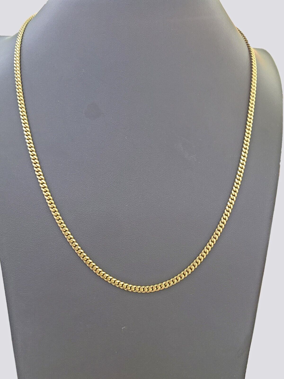 14K Solid Yellow Gold 4mm Miami Cuban Link Chain Necklace 26" Inch 14Kt