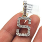 Real 10k Gold Diamond Letter  S Initial Alphabet Charm Pendant 1.25" Men Women