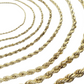 Real 10k Gold Rope Chain 3mm-10mm Necklace 18"-30" Inch Men Women