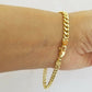 10k Yellow Gold Miami Cuban Bracelet 8inch 5mm lobster lock men women hand chain