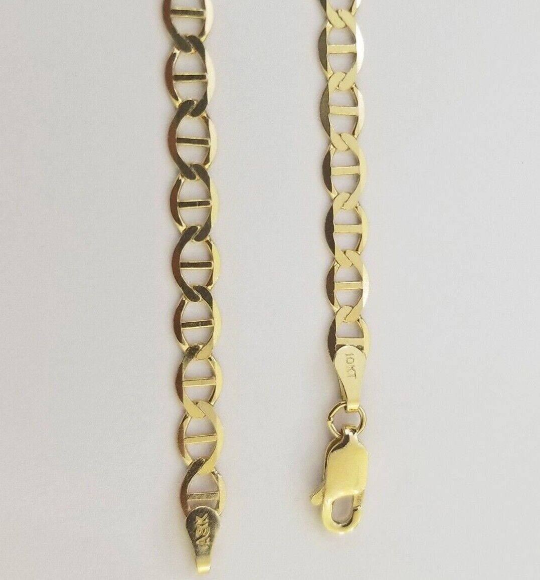 7-Inch Mariner Anchor Link Chain Bracelet - Solid 10K Yellow Gold, New With Tags (Goldum NYC)