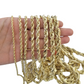 Real 10k Gold Rope Chain 3mm-10mm Necklace 18"-30" Inch Men Women