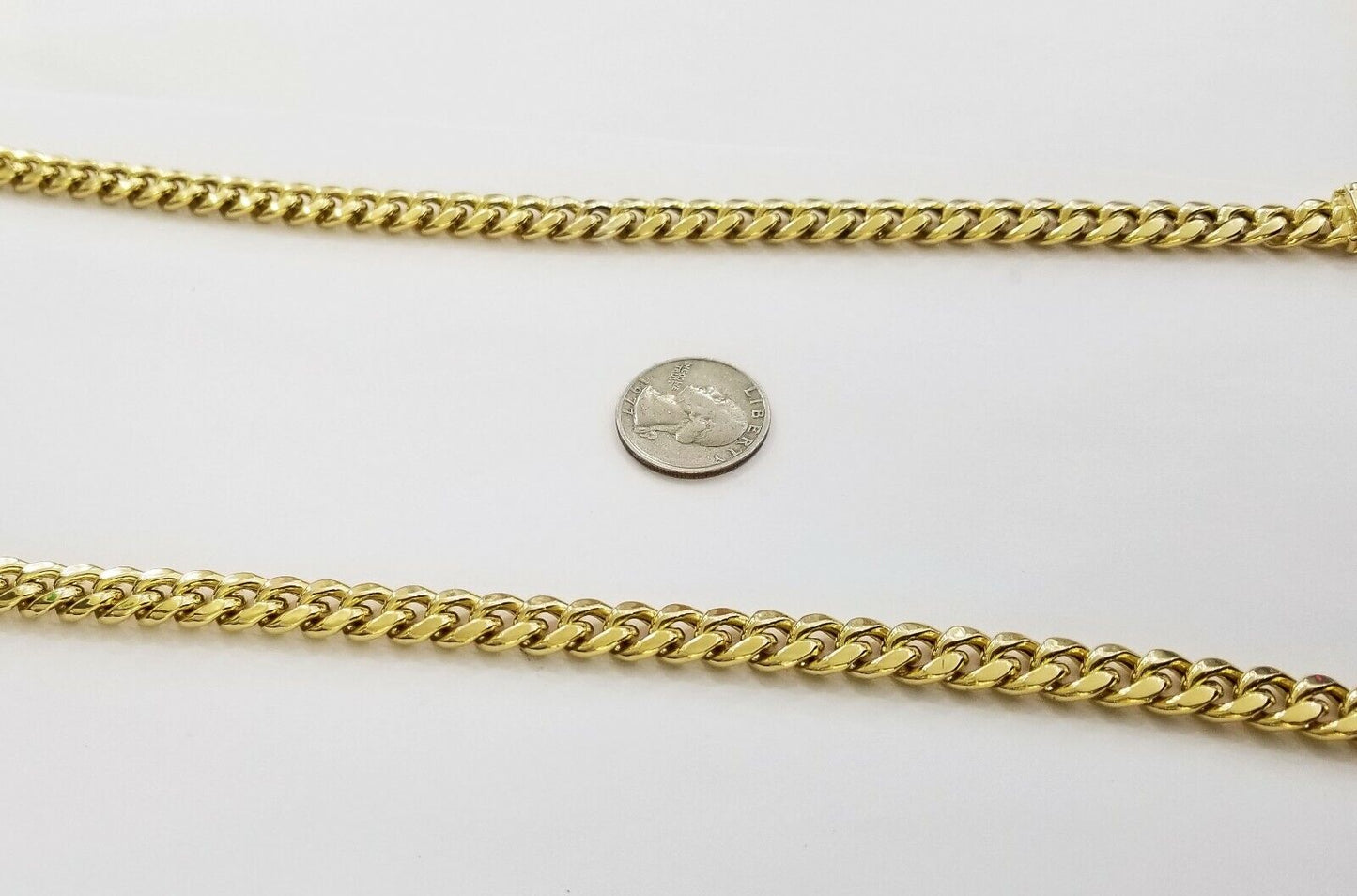 14k REAL Yellow Gold Necklace 26" Inch 10mm Miami Cuban Box Lock Men 14kt