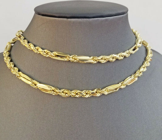 10k REAL Yellow Gold Milano Rope chain 20" 22" 24" Gold necklace Men Women 4.5mm