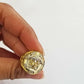 Real 10K Yellow Gold Ring Head Pinky Casual Mens Ring All Sizes
