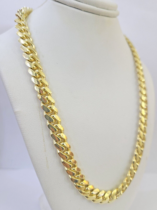 14k Gold 8mm Miami Cuban Link Chain 22" Necklace Solid Yellow Gold Link