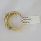 Real 10k Yellow Gold Diamond Mens Ring Band Wedding Genuine Natural