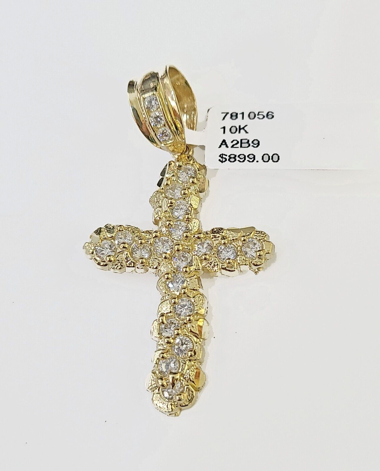 10k Gold Miami Cuban Chain & Cross Charm \ Pendent SET 3mm 20 Inches Necklace