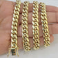 Real SOLID 14k Yellow Gold 9mm Miami Cuban Link Chain Necklace 20" 22" 24" 26"