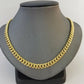 Real 10k Gold Miami Cuban Chain 7mm 22" Necklace,10kt Yellow Gold Lobster Lock