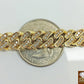 Mens 3CT Diamond Bracelet 10k Yellow Solid Gold Miami Cuban 9 Inch 8mm Bracelet