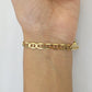 REAL 10k Yellow Gold Bracelet  6mm Anchor Mariner 8" Inch Lobster Lock