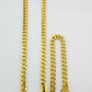 Real 10k Gold Miami Cuban Link Royal 9mm Monaco chain and Bracelet Set ,Necklace