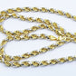 Solid 10K Gold Rope Chain 7mm Men's Necklace 10kt Yellow Gold 30" Inch