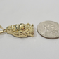 10k Yellow Gold Lucky Laughing Buddha Charm Religious Pendant Smiling