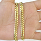 10K Yellow Gold Miami Cuban Link Chain SOLID Real 5mm