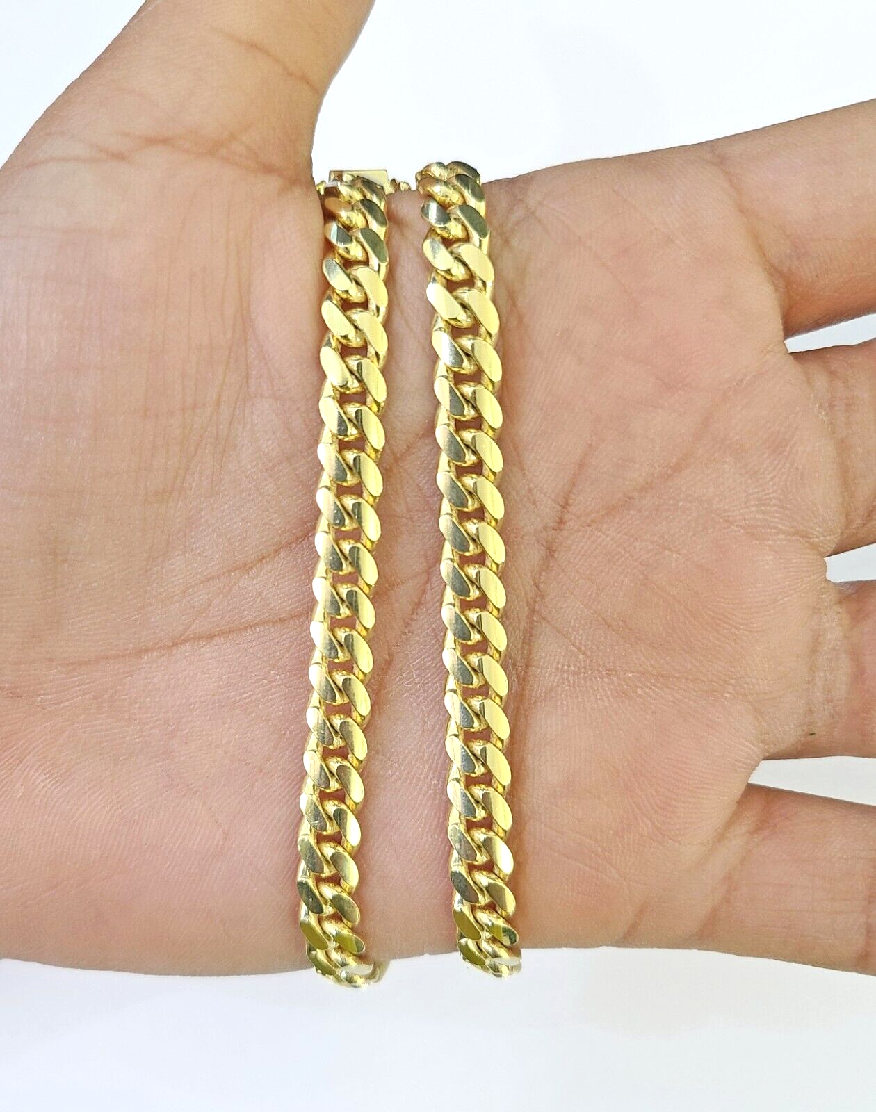 10K Yellow Gold Miami Cuban Link Chain SOLID Real 5mm